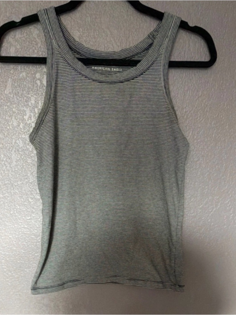 American Eagle Outfitters Striped tank top — Black & White